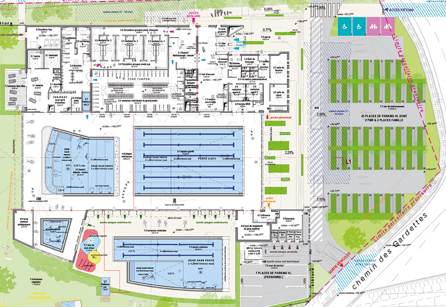 plan centre aquatique