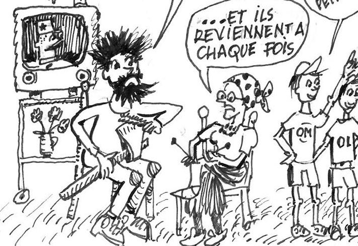 Portrait à l’encre noire de Lucie Castets, à côté d’une plante. Un rat qui parle est assis dans l’angle inférieur droit du cadre. Dans une première bulle, Lucie Castets se présente : « Je m’appelle Lucie Castets. Je suis une jeune femme, instruite, intelligente et ouverte… » Dans une seconde bulle elle poursuit avec une question : « …Pourquoi le président ne veut-il pas me nommer Première ministre ? » Le rat lui crie sa réponse : « Il a peur que tu lui voles la vedette ! »